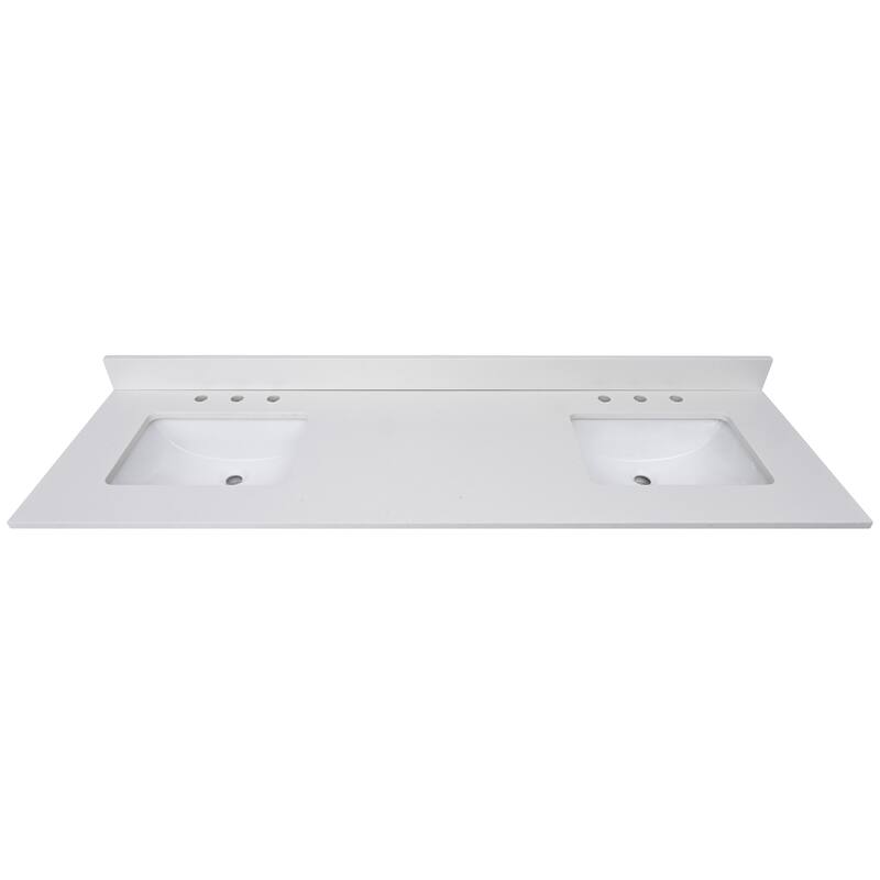 Avanity Quartz Vanity Top with Rectangular Undermount Sinks