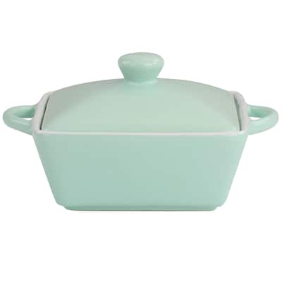 Martha Stewart Mini Stoneware Casserole with Lid in Mint