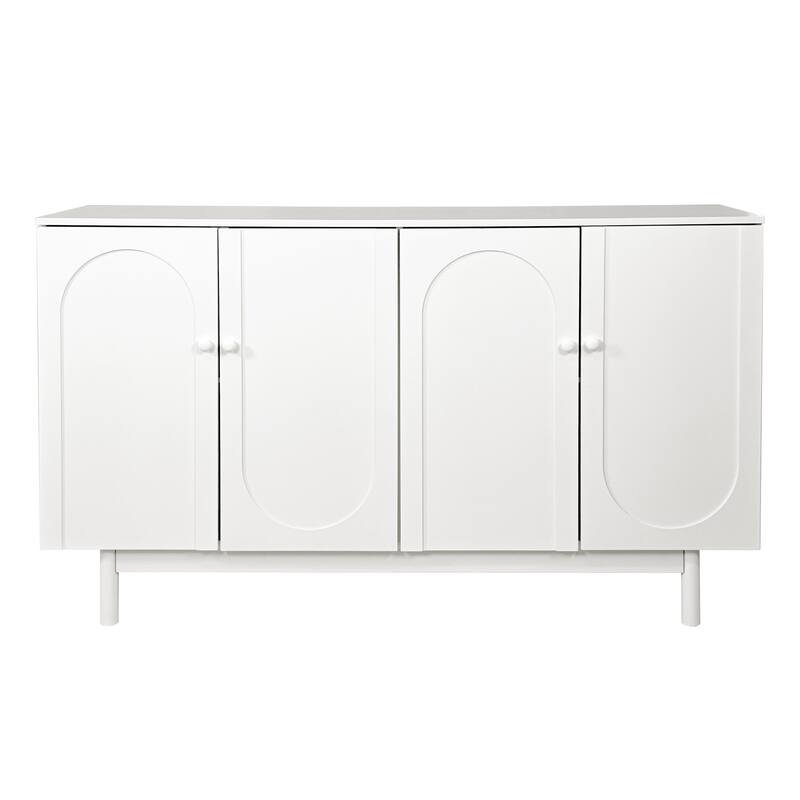 Stylish and Functional 4-Door Intaglio Storage Cabinet