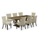 preview thumbnail 17 of 35, Dining Set Included Rectangular Table and Parson Chairs - Distressed Jacobean Finish (Finish & Pieces Option)