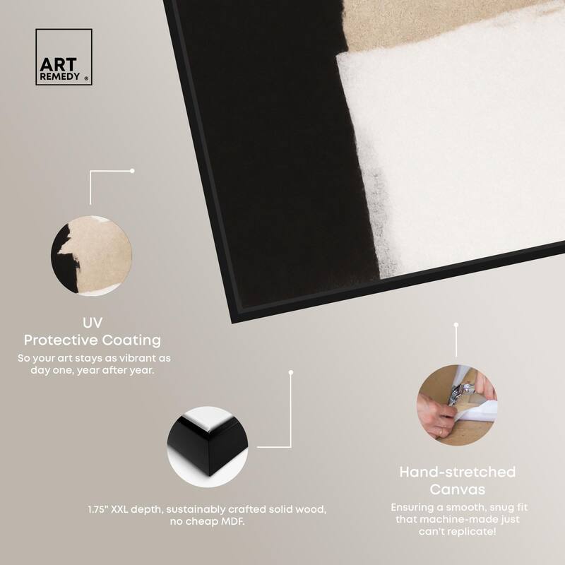 Beige and Black I Canvas by Art Remedy