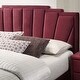preview thumbnail 14 of 16, Glim Art Deco Velvet Upholstered Tufted Platform Bed by Furniture of America