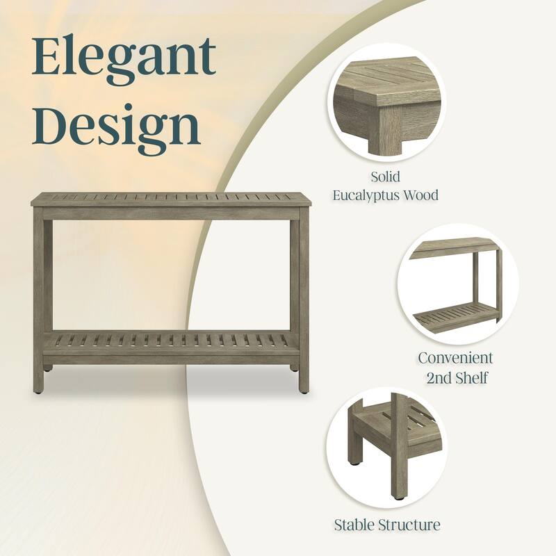 DTY Outdoor Living Longs Peak Eucalyptus Console Table