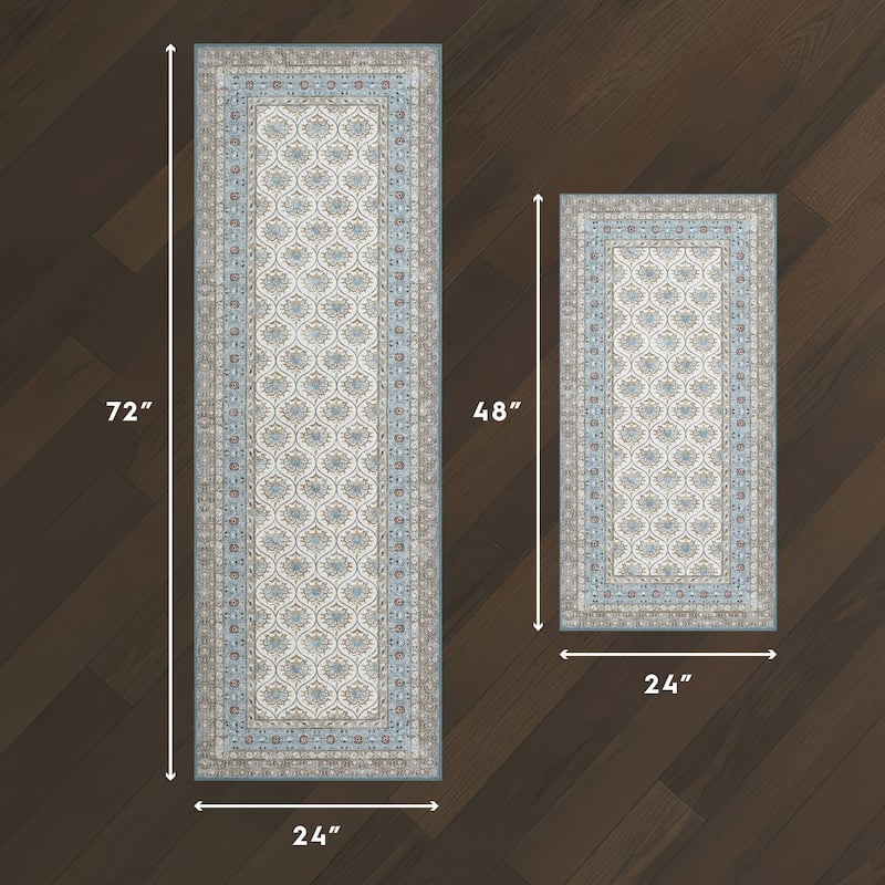 Laura Ashley Imagine Printed Chenille Washable Non-Slip Rugs