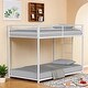 preview thumbnail 1 of 7, Sturdy Twin Over Twin Bunk Bed Metal for Kids & Adult,w/Stable Ladder