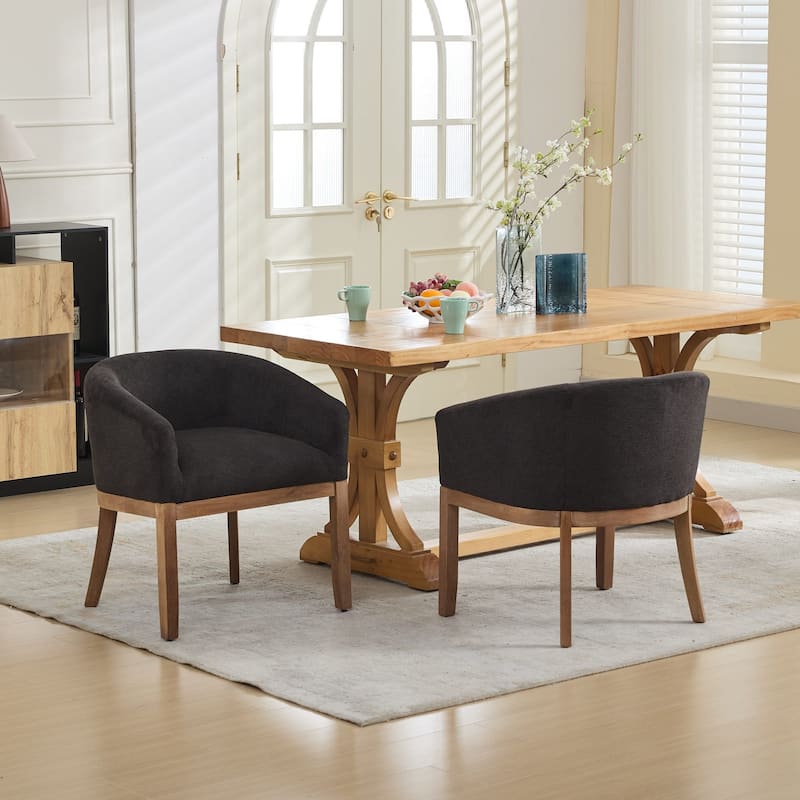 Upholstered Barrel Dining Chair Accent Chair