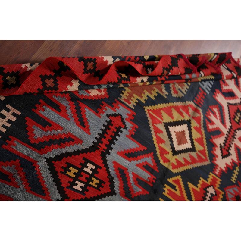 Vegetable Dye Shirvan Antique Area Rug Hand-Woven Wool Carpet - 5'6" x 11'5"