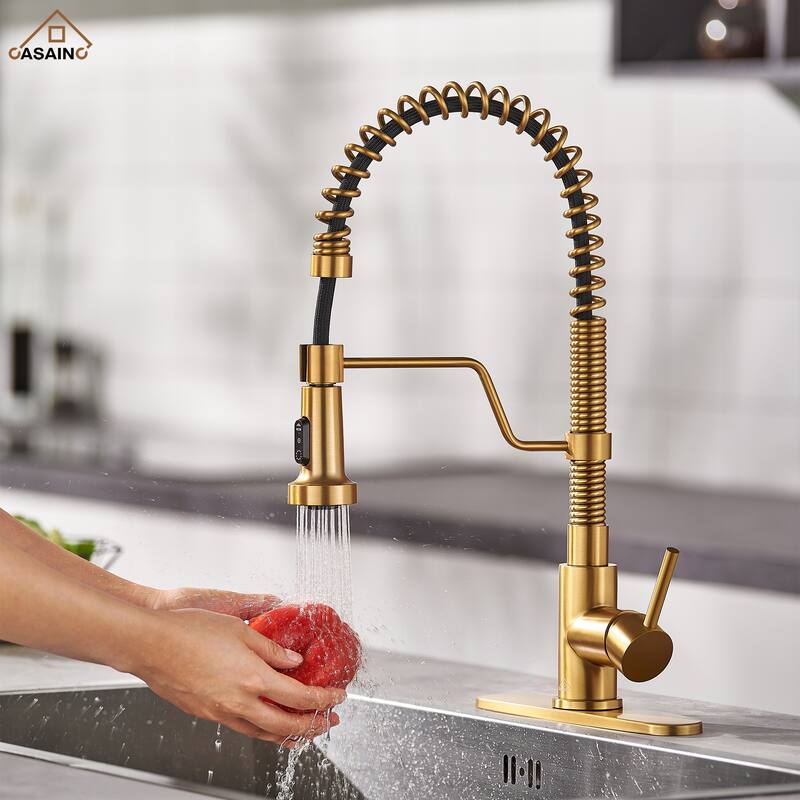 Single Handle Pull-Down Sprayer Kitchen Faucet