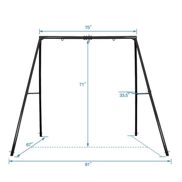 Heavy Duty Metal Swing Sets for Backyard with Swing Stand , Kids Saucer Swing
