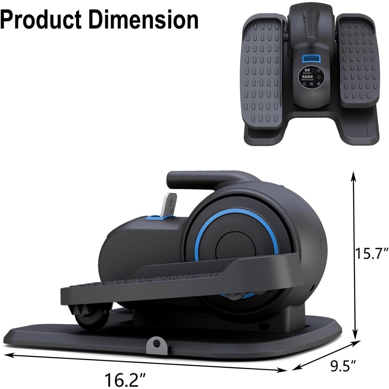 Electric Leg Exerciser Under Desk Adjustable Speed Elliptical