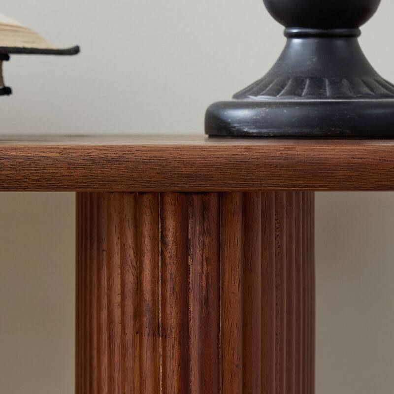 Length 59.1 Inch Entryway Table, Narrow Console Table with Unique Stainless Steel Legs, Modern MDF Sofa Table