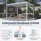 preview thumbnail 28 of 194, EROMMY Outdoor Louvered Pergola with Adjustable Aluminum Roof – Rainproof Gazebo for Patio & Garden