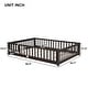 preview thumbnail 17 of 78, Twin/Full/Queen Size Floor Bed with Safety Guardrails, Toddler Floor Bed for Girls and Boys