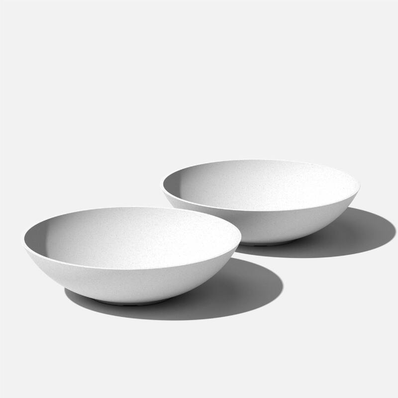 Veradek Mason Series Lane Bowl - 6"H x 24"DIA 2PK - White