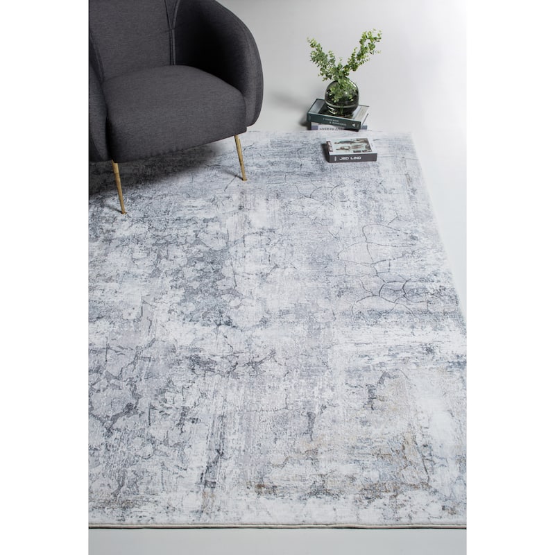 Domani Comfort Distressed Vintage Faux Fur Rug
