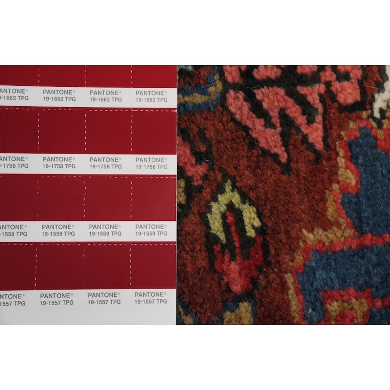 Hand Knotted Oriental 100% Wool Carpet Traditional Medallion Oranges & Rust Heriz (serapi) Area Rug - 11' 11'' X 8' 11''