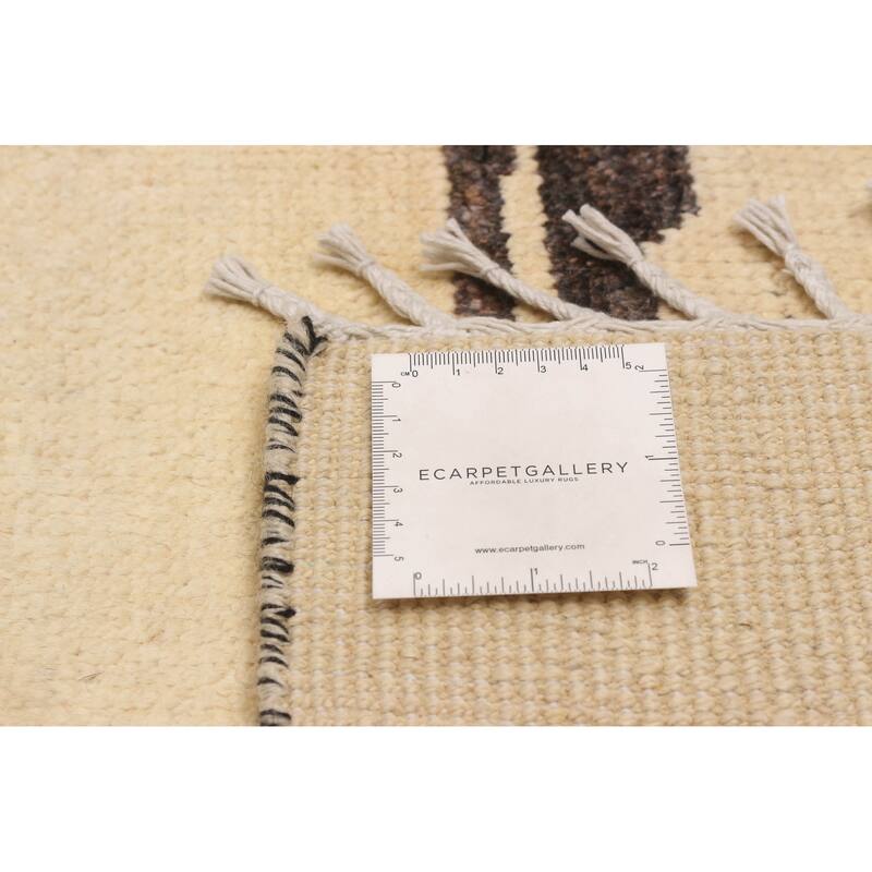 ECARPETGALLERY Hand-knotted Pak Finest Marrakesh Cream Wool Rug - 8'6 x 9'6
