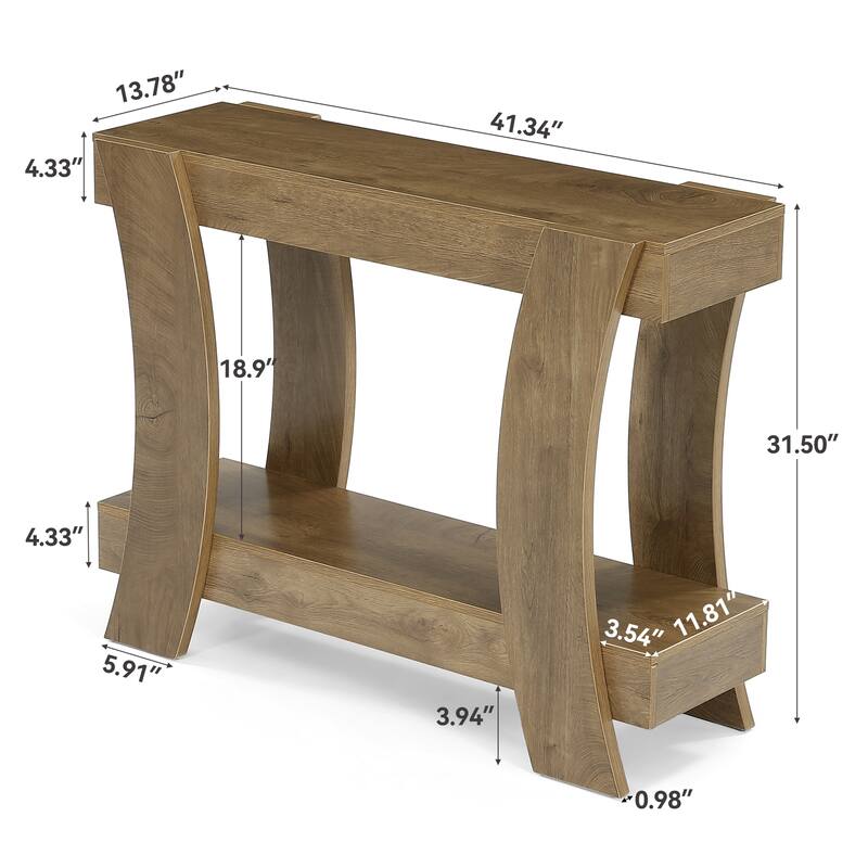 41.34" Farmhouse Console Table with Storage
