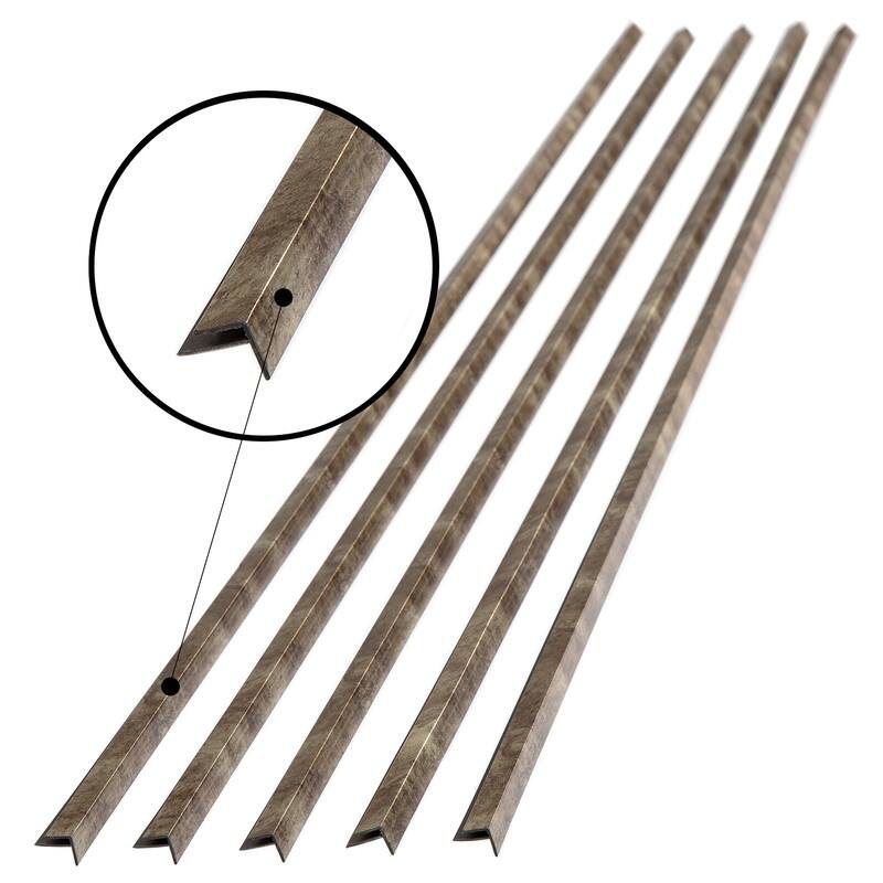FASÄDE 47 in. Decorative Vinyl Outside Corner Trim Bermuda Bronze (5 Pack) - 5 Pack