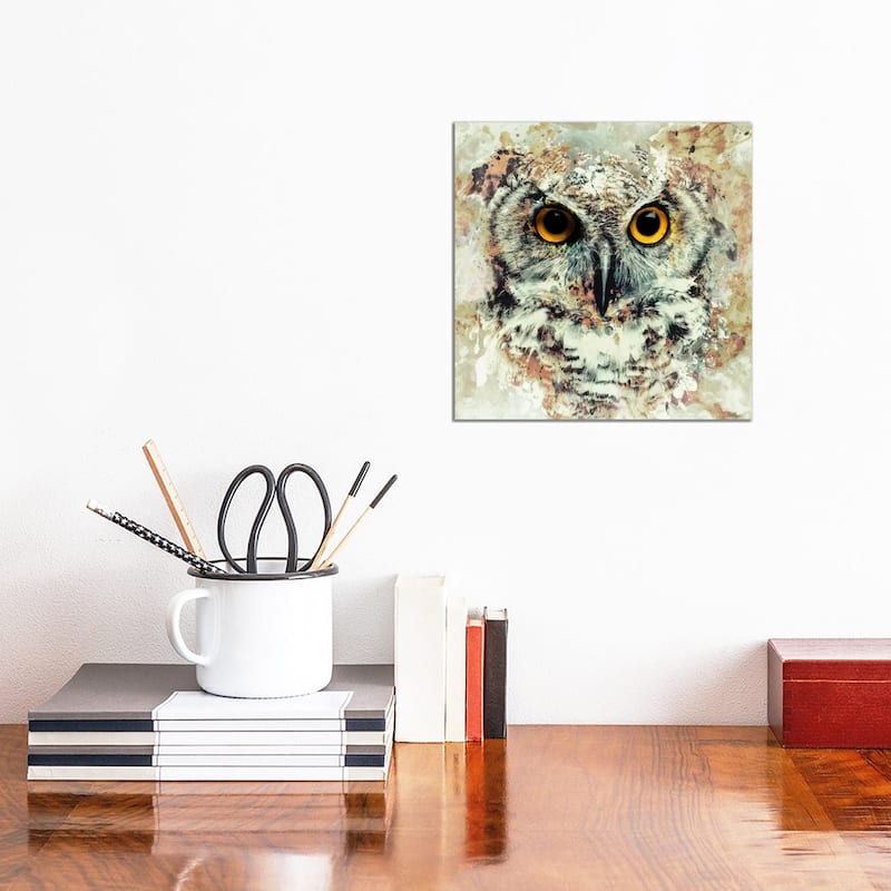 iCanvas "Owl II" by Riza Peker Canvas Print - 12x12x0.75