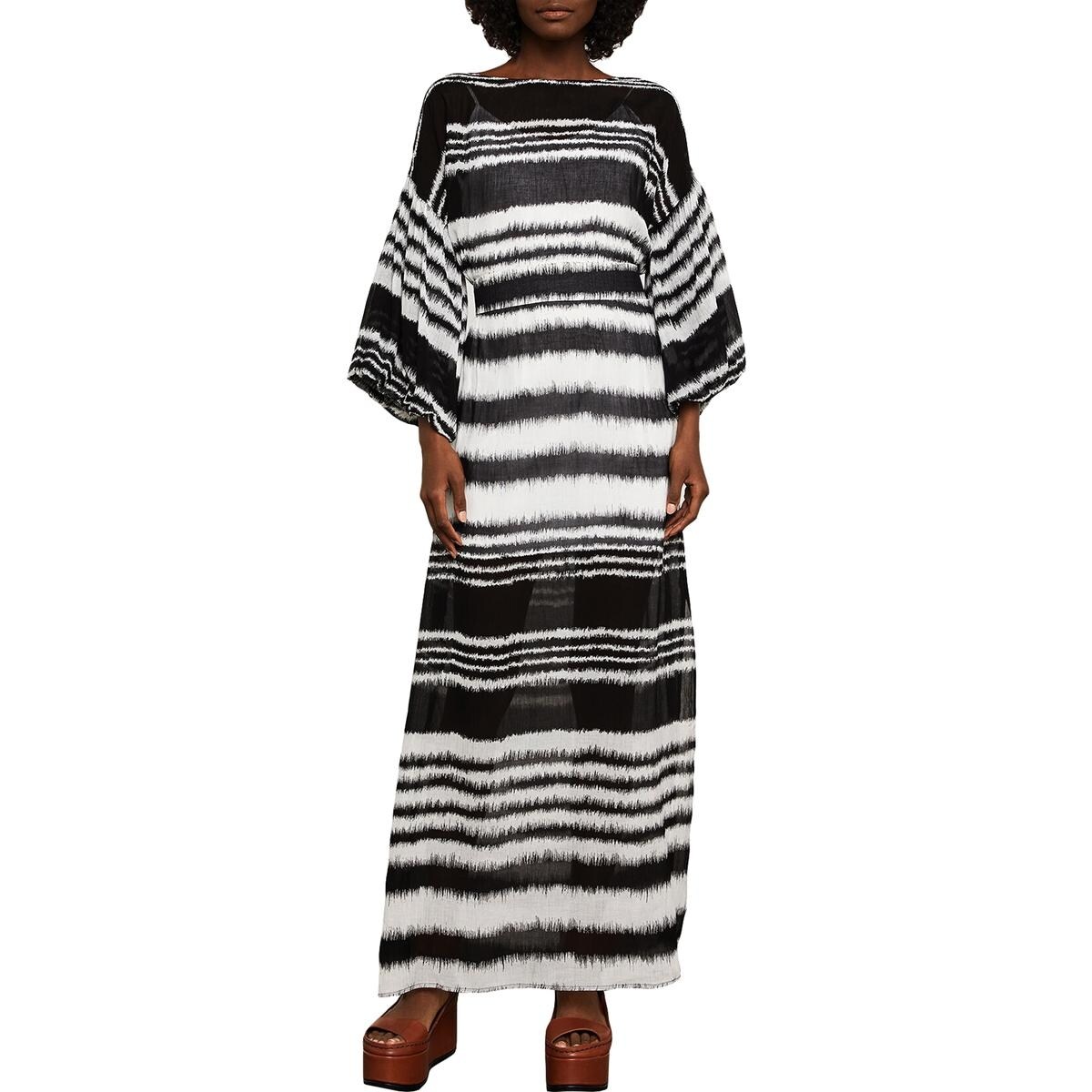 bcbg striped maxi dress