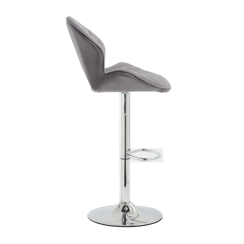 Counter Height Bar Chairs Set of 2, Swivel Bar Stools with Adjustable Height, Kitchen Island Chairs with Back & Footrest