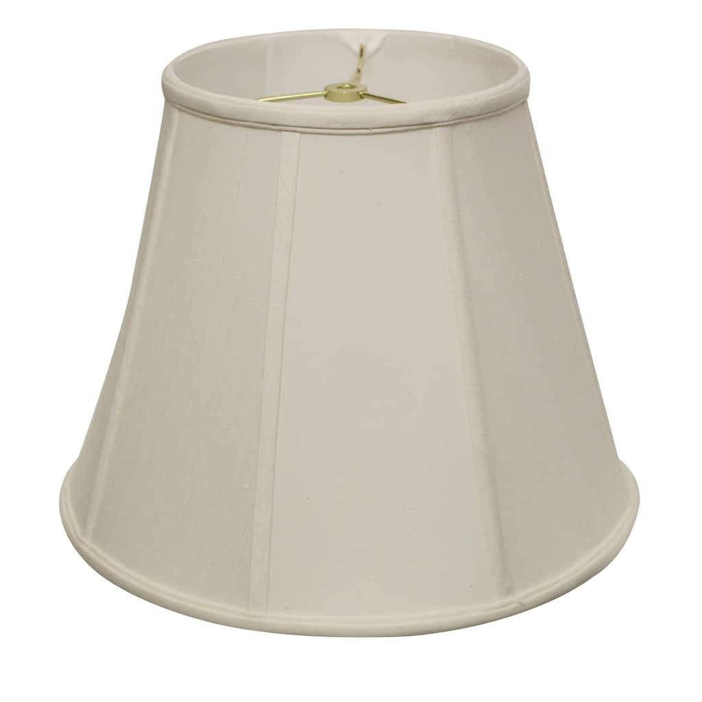 Deep Softback Lampshade with Washer Fitter, White Natural Fabric Lampshade for Table Lamps, 9" Top x 18" Bottom x 13" Height