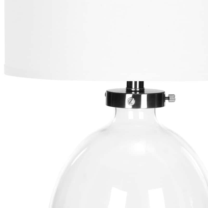 SAFAVIEH Lighting Firdes 26-inch Clear Glass Table Lamp (Set of 2) - 15"x15"x26" - 15Wx15Dx26H