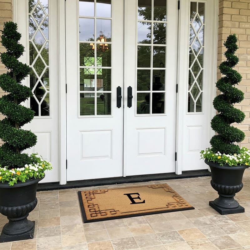 A1HC Natural Coir & Rubber Door Mat, Heavy Duty, Dirt Trapping, Long-Lasting Entrance Doormats,Thick & Durable Outdoor Entry Mat