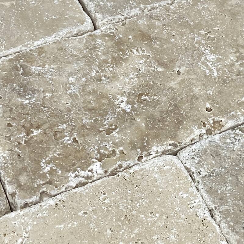 Ivory Travertine 3" x 6" Tumbled Tile