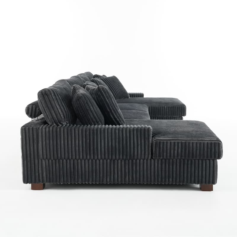 Anne 150" W Oversized Upholstered Modular Sectional Sofa