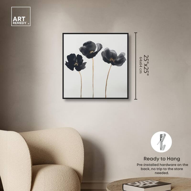 Nocturnal Flowers II Canvas by Art Remedy