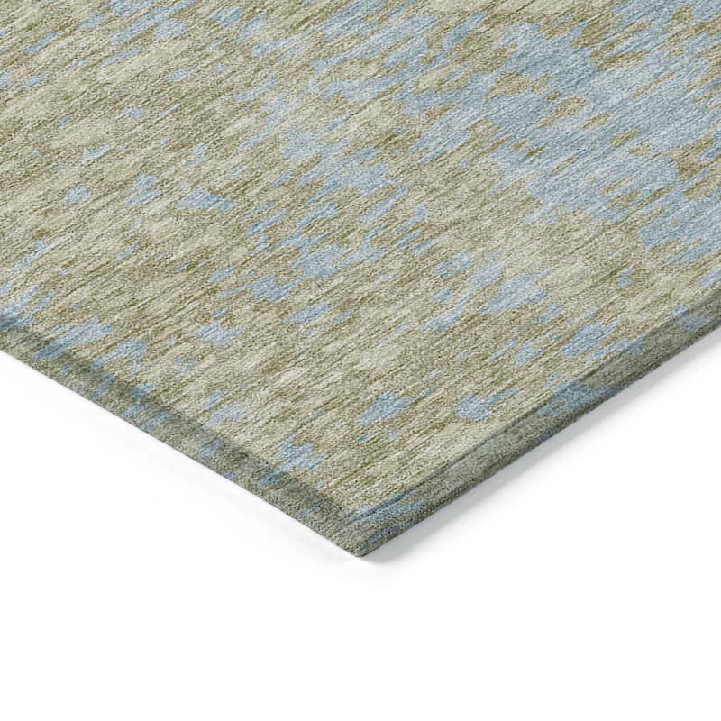 Machine Washable Indoor/ Outdoor Modern Abstract Chantille Rug