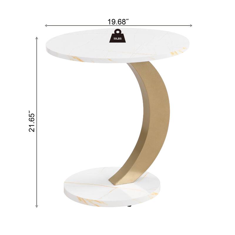 47.24'' W Nesting Coffee Table Set of 2 Living Room Round Coffee Table Set