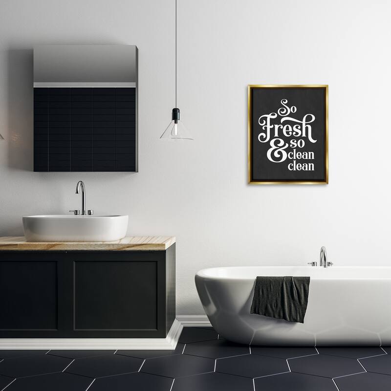 Stupell So Fresh So Clean Laundry Phrase Vintage Typography Floater Frame - Grey