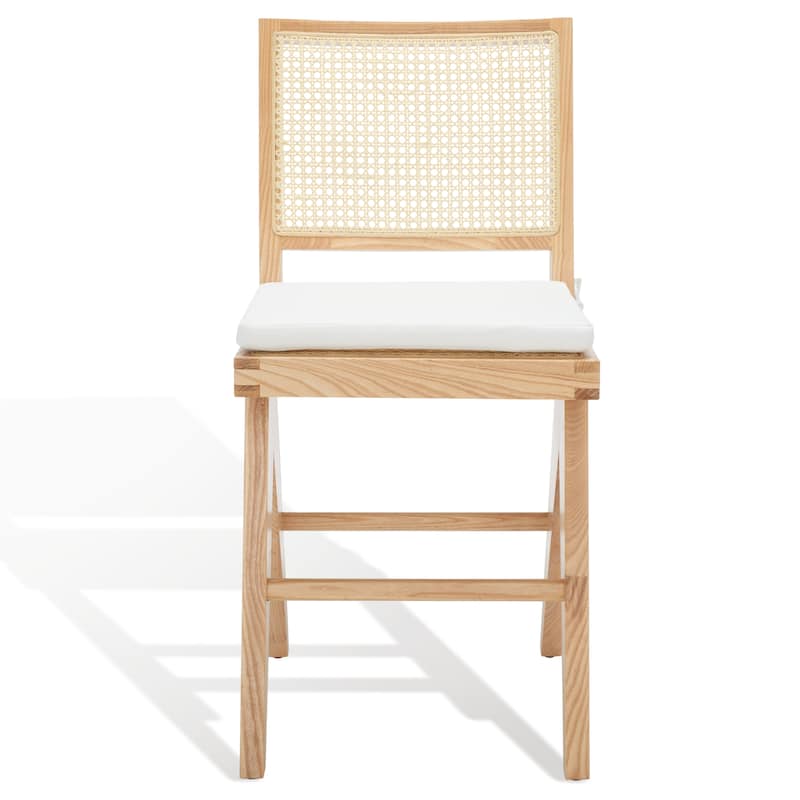SAFAVIEH Couture Meine Rattan 22-inch Counter Stool - 18 In. W x 23 In. D x 38 In. H - 18Wx23Dx38H