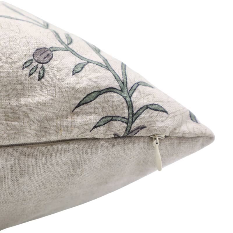 Fabdivine Linen Farmhouse Block print pillow Cover