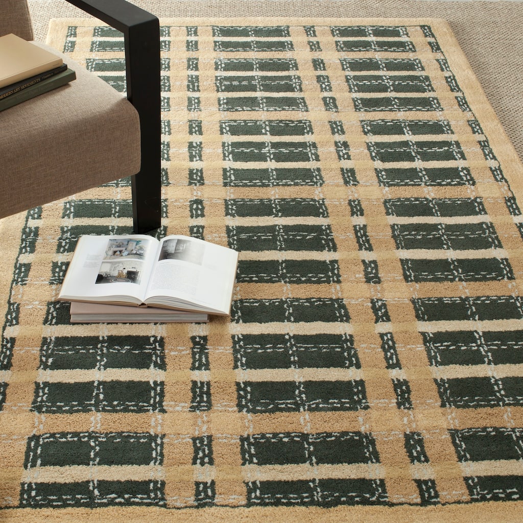 Martha Stewart by SAFAVIEH Colorweave Plaid Wool/ Viscose Rug