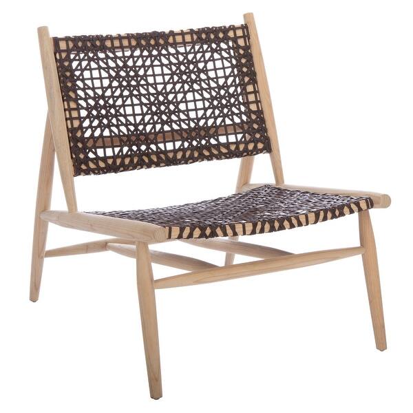 Safavieh Bandelier Leather Weave Accent Chair 26 W X 31 5 L X 30 7 H On Sale Overstock 21185500