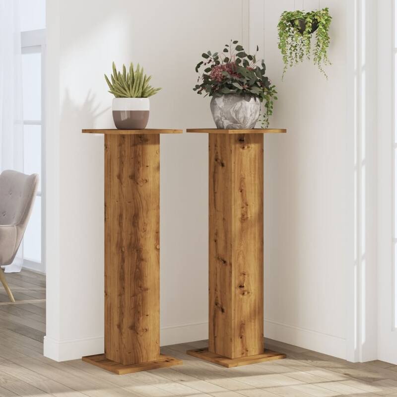 vidaXL Plant Stand Engineered wood Large Plant Stand Square - 11.8 x 11.8"
