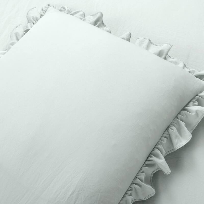 Lush Decor Ruffle Skirt Bedspread Sea Salt 3 Piece Set - Sea Salt - Queen