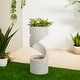 preview thumbnail 6 of 53, Glitzhome Modern Minimalist Spiral LED Polyresin Outdoor Fountain with Small Planter