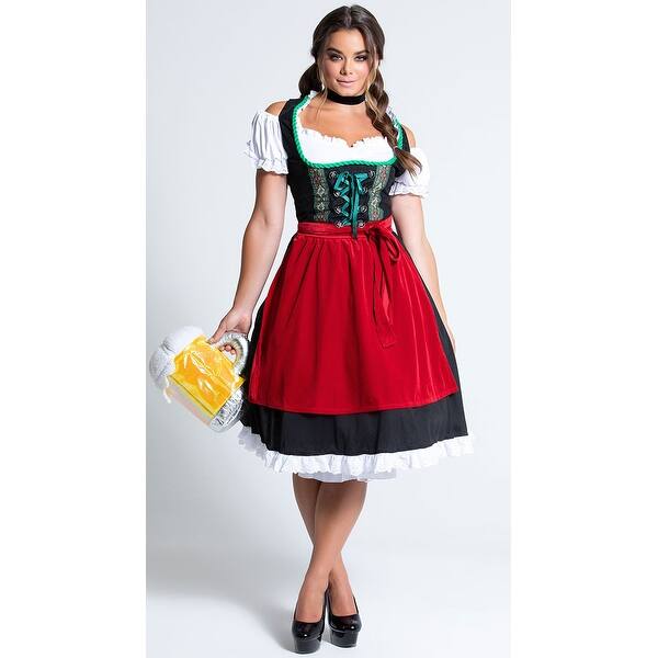 Shop Oktoberfest Fraulein Costume Hoty Oktoberfest Costume Black Red Overstock 17826705