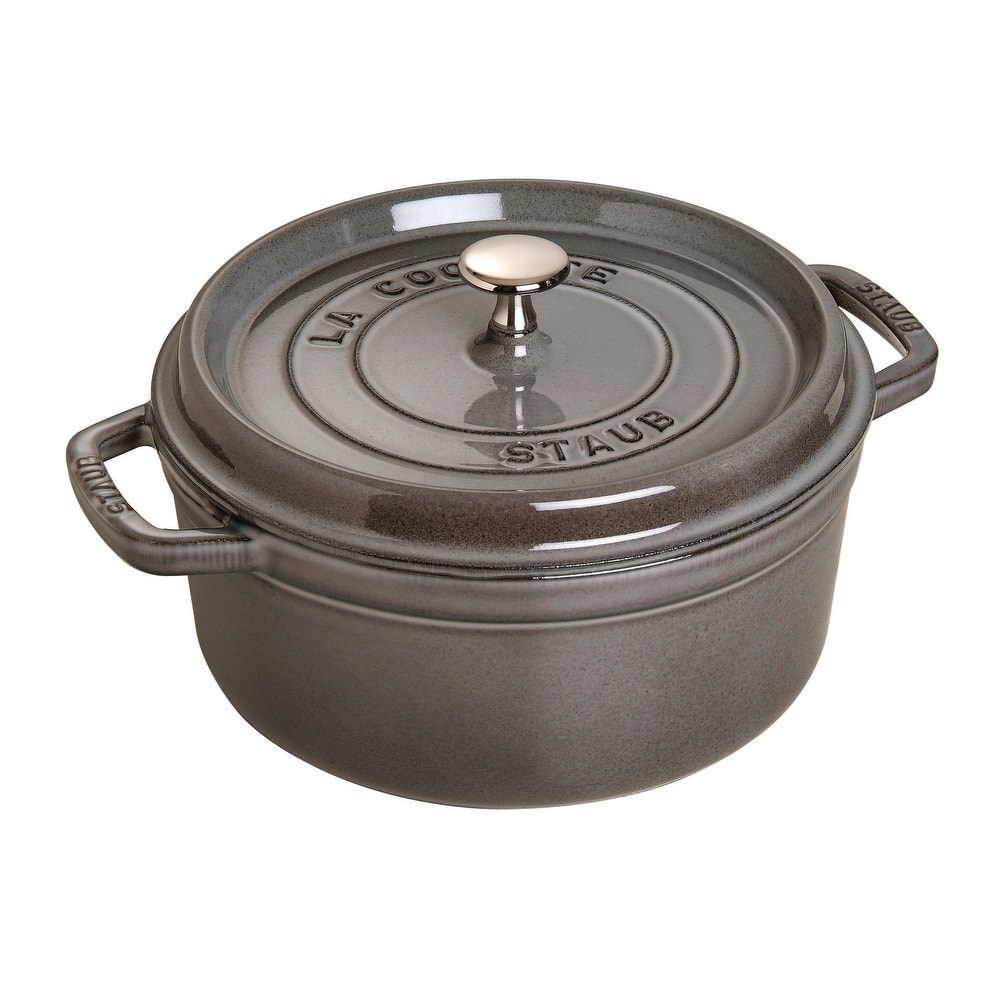 STAUB Cast Iron 9-qt Round Cocotte