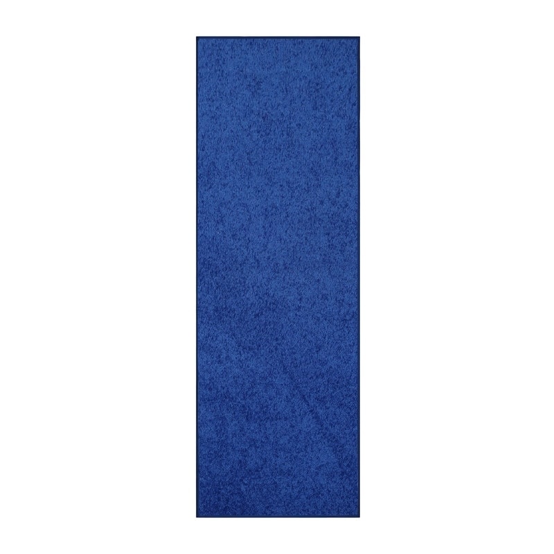 Modern Plush Solid Color Rug - Pet Friendly, Made in USA, Neon Blue Area Rugs