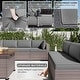 preview thumbnail 12 of 28, Kullavik 15PCS Outdoor Patio Furniture Set with Fire Pit Table & Glass Top Coffee Table