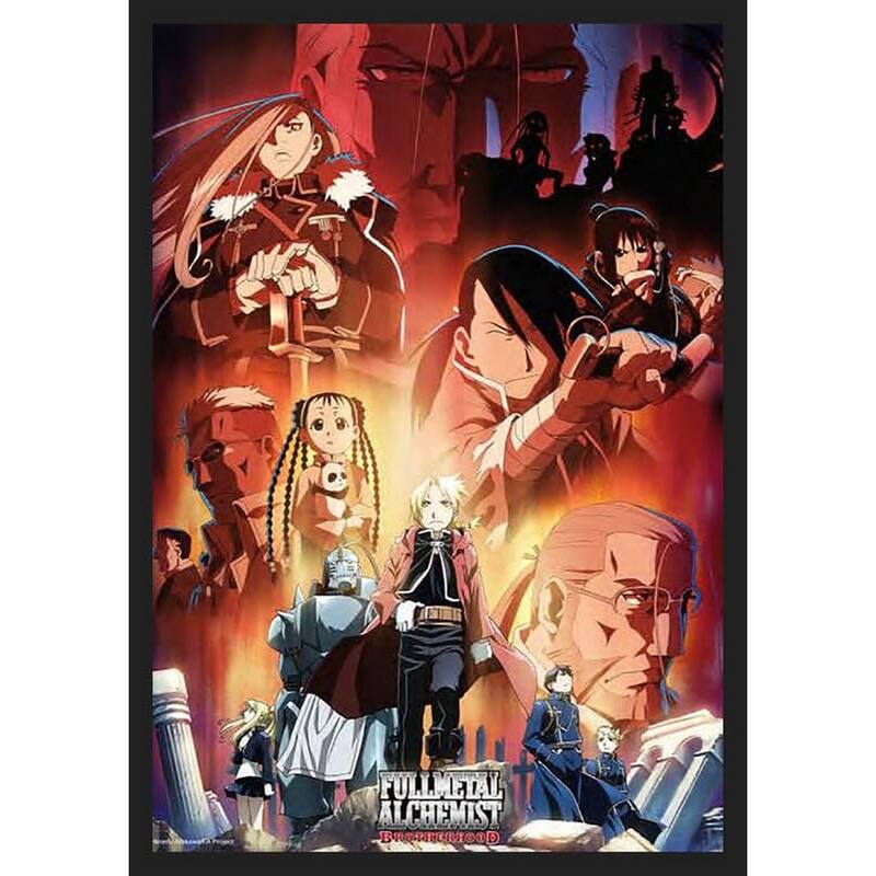 Fullmetal Alchemist Brotherhood Framed Poster - 24 x 36 Inch