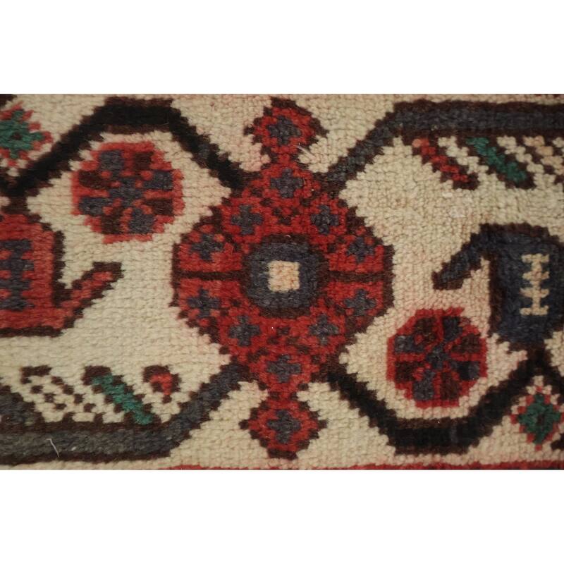 Hand Knotted Oriental 100% Wool Carpet Traditional Tribal Red Shiraz Area Rug - 10' 0'' X 6' 7''