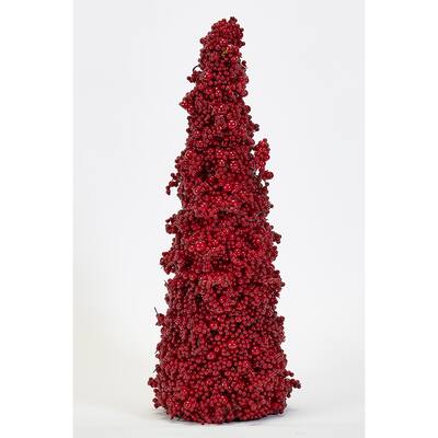 18" Artificial Red Holly Berries Tabletop Christmas Tree