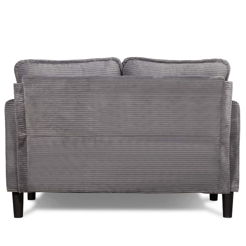 48.03" Soft Corduroy 2-Seater Sofa with Side Storage Pocket